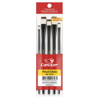 Kit Pincel Sintético C/5 5505 Condor
